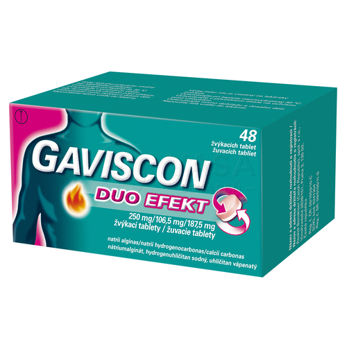 GAVISCON DUO EFEKT žuvacie tablety