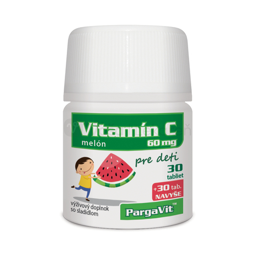 Pargavit Vitamin c Melon pre Deti 60tbl 60mg xxx