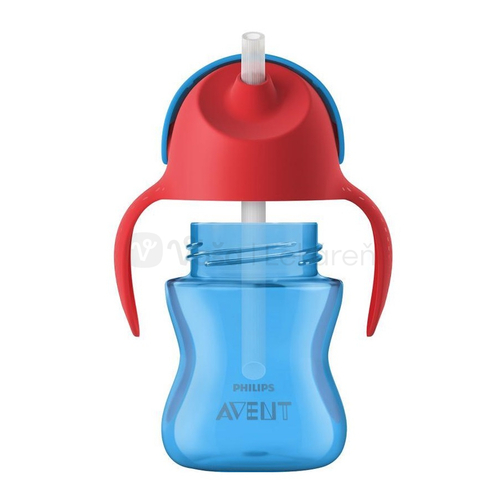 AVENT Hrnček so slamkou a držadlami (0% BPA) pre chlapca (od 9 mesiacov), 200 ml