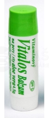 Vitalos Vitamínový balzam na pery aloe vera SPF5