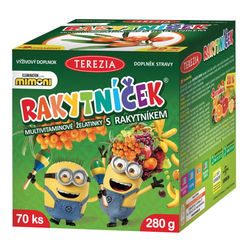 TEREZIA Rakytníček+ Multivitamínové želatínky (Mimoni)