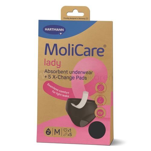 MoliCare Lady M Absorpčná prateľná spodná bielizeň pre ženy, veľkosť M + X-Change vložka