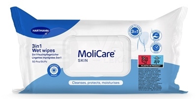 MoliCare Skin Wet Wipes 3v1 Vlhčené obrúsky s harmančekovým extraktom