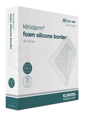 Kliniderm Foam Silicon Border Krytie na rany penové silikónové sterilné (10 x 10 cm)