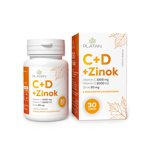 Platan Vitamín C + Vitamín D + Zinok