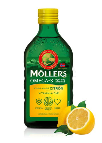 Moller´s Omega-3 Rybí olej Citrónová príchuť