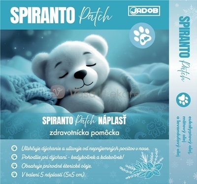 Jadob Spiranto Patch Náplasť na uvoľnenie nosa a nosových dutín (5 x 5 cm)