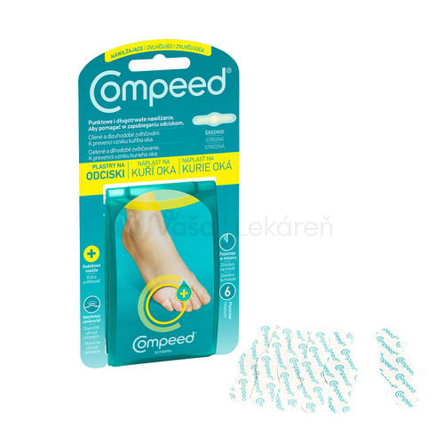 Compeed Hydrokoloidná zvlhčujúca náplasť na kurie oká (stredná)