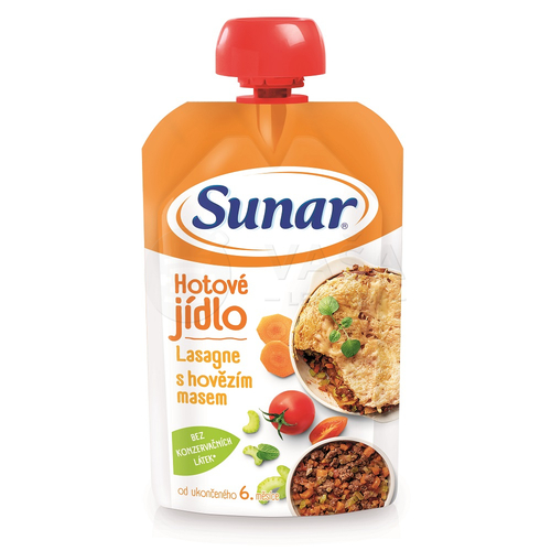 Sunar Hotové jedlo Lasagne s hovädzím mäsom (od ukončeného 6. mesiaca)