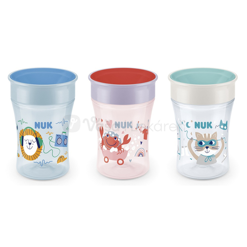 NUK Magic Cup Hrnček s viečkom, 230 ml, rôzne vzory