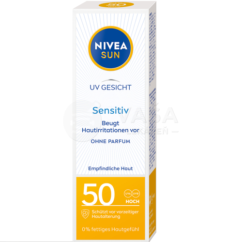 Nivea Sun Sensitive Pleťový krém na opaľovanie SPF50