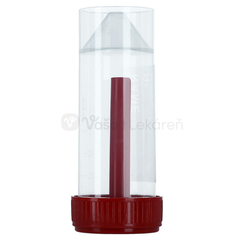 Sterilná skúmavka na stolicu s červenou lopatkou 30 ml