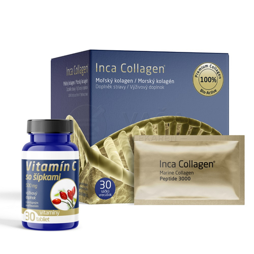 Inca Collagen Hydrolyzovaný rybí kolagén v prášku 3 x 30 vrecúšok