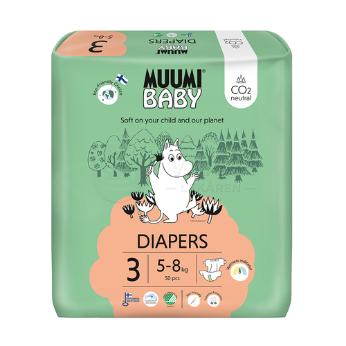 Muumi Baby 3 Midi Detské EKO plienky (5-8 kg)