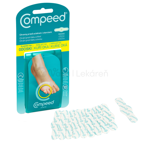 Compeed Hydrokoloidná zvlhčujúca náplasť na kurie oká (stredná)