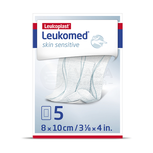 Leukoplast Leukomed Skin Sensitive Textilné krytie s vankúšikom, sterilná náplasť (8 x 10 cm)