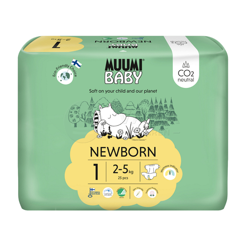 Muumi Baby 1 Newborn Detské EKO plienky (2-5 kg)