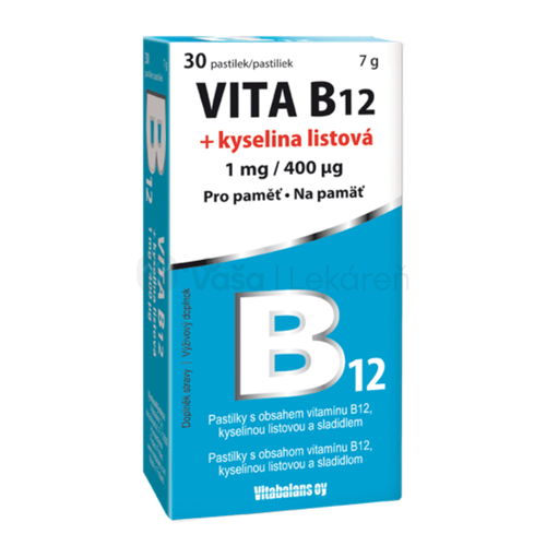 Vitabalans Vita B12 1 mg + Kyselina listová 400 mcg