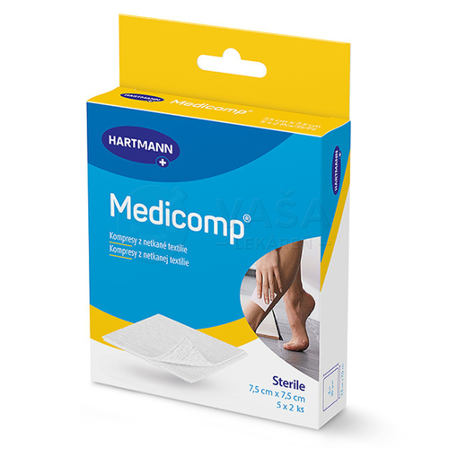 Medicomp Sterilné kompresy z netkanej textílie (7,5 x 7,5 cm)