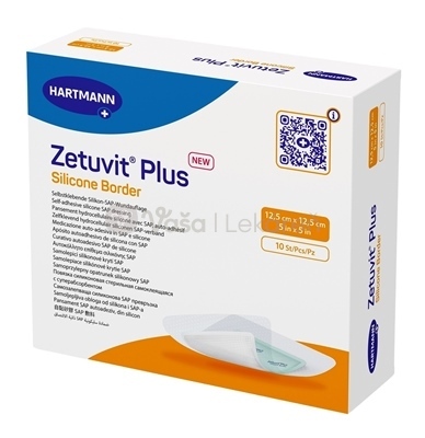 Zetuvit Plus Silicone Border Kompres sterilný (12,5 x 12,5 cm)