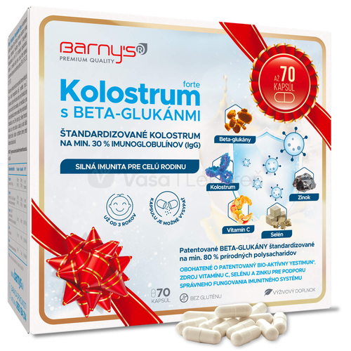 Barny&#039;s Kolostrum s Beta-glukánmi Forte (Vianočné balenie)