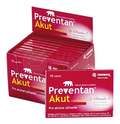 Farmax Preventan Akut + Vitamín C s novou príchuťou (Box)