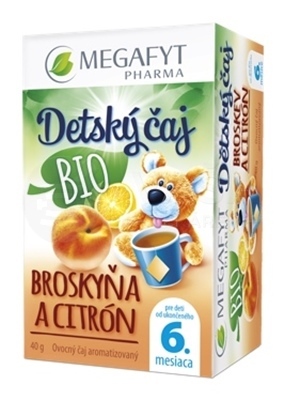 Megafyt Detský ovocný čaj BIO Broskyňa a citrón (od ukončeného 6. mesiaca)