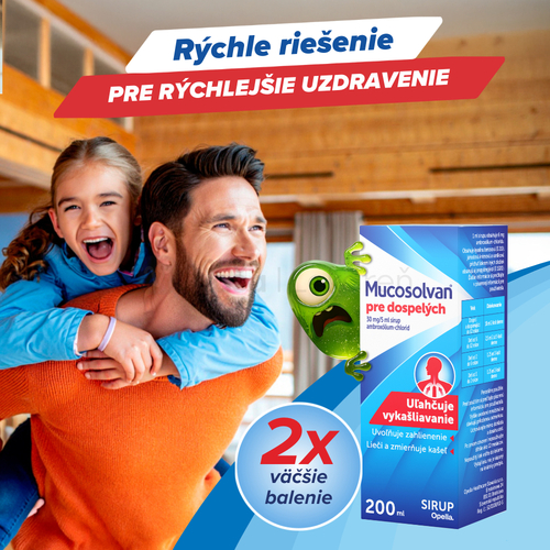 Mucosolvan Sirup pre dospelých (Rodinné balenie)