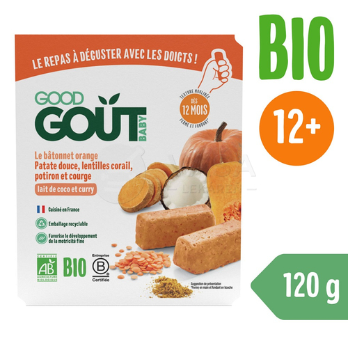 Good Gout BIO BLW Tyčinky zo šošovice a tekvice (od ukončeného 12. mesiaca)