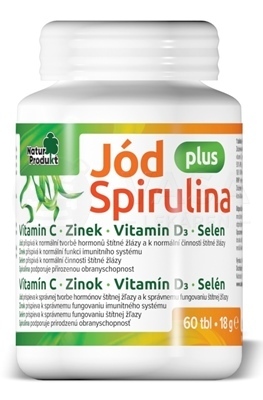 NaturProdukt Jód plus Spirulina + Vitamín C + Zinok + Vitamín D + Selén