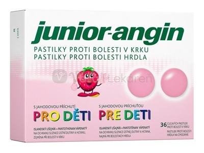 Junior-Angin Pastilky pre deti proti bolesti hrdla