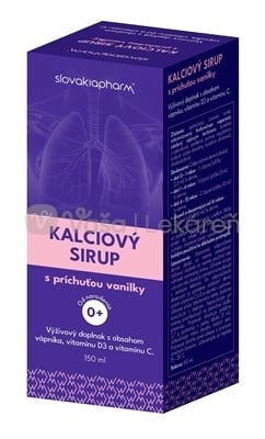 Slovakiapharm Kalciový sirup s príchuťou vanilky