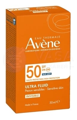 Avene Sun Ultra Fluid Invisible SPF50 Fluid na opaľovanie na citlivú pleť