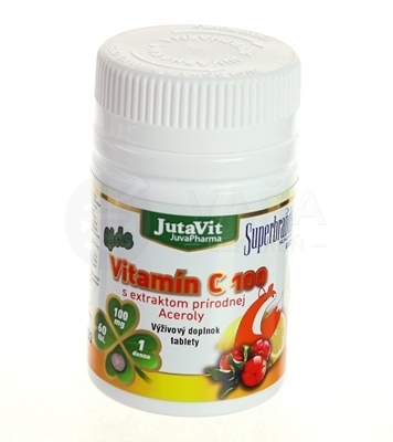 JutaVit Vitamín C 100 Kids s extraktom prírodnej Aceroly