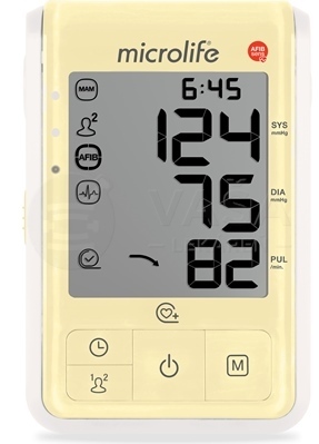 Microlife BP B6 Favourite AFIB sens Digitálny automatický tlakomer na rameno (žltý)
