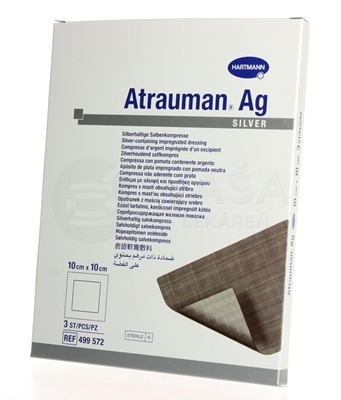 Atrauman AG Kompres impregnovaný s obsahom striebra (10 x 10 cm)