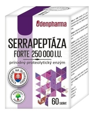 EDENPharma Serrapeptáza forte 250 000 I.U. Pre obrie plemená psov a kone