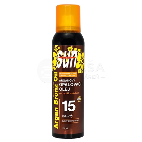 Sun Argan Suchý olej na opaľovanie s Bio arganovým olejom SPF15