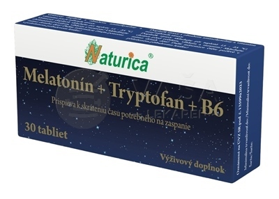 Naturica Melatonín + Tryptofan + Vitamín B6