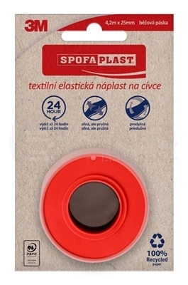 3M SpofaPlast č. 132N Textilná elastická náplasť béžová (4,2 m x 2,5 cm)