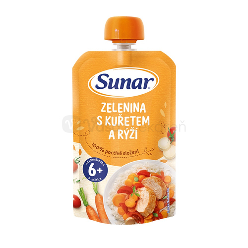 Sunar Príkrm Zelenina s kuracím mäsom a ryžou (od ukonč. 6. mesiaca)