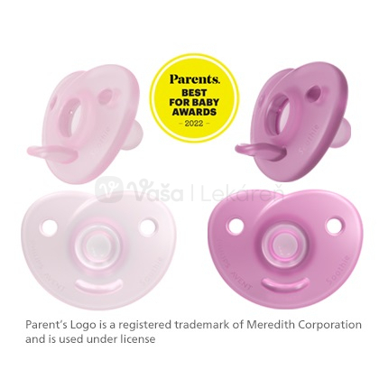AVENT Soothie Celosilikónový cumlík na utišovanie pre dievča (0-6 mesiacov)
