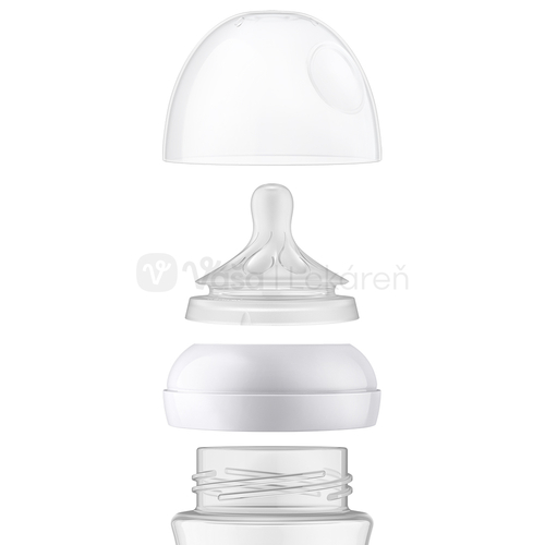 AVENT Natural Response Sklenená fľaša s cumlíkom pre podporu rytmu pitia (1+ mesiac)