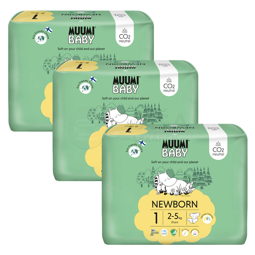 Muumi Baby 1 Newborn Detské EKO plienky (2-5 kg)