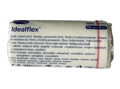 Idealflex Obväz elastický krátkoťažný 85% (10 cm x 5 m)