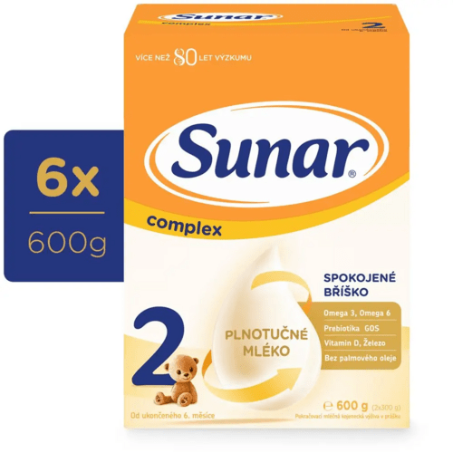 Sunar Complex 2 Multipack Pokračovacie dojčenské mlieko (od ukončeného 6. mesiaca)