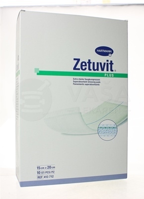 Zetuvit Plus Kompres nasiakavý sterilný (15 x 20 cm)