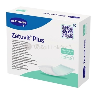 Zetuvit Plus Kompres nasiakavý sterilný (10 x 10 cm)