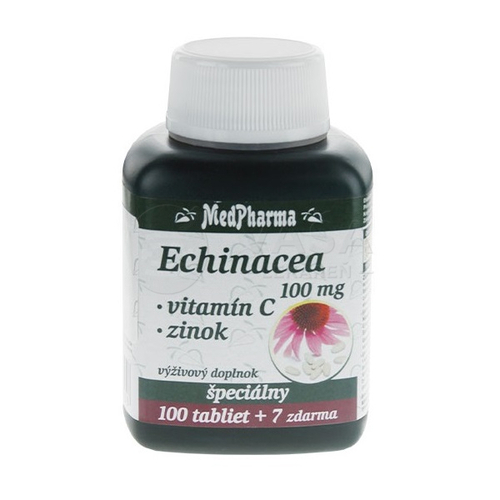 MedPharma Echinacea 100 mg, vitamín C, Zinok