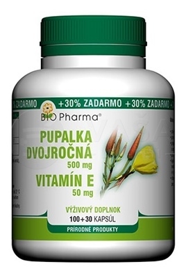BIO Pharma Pupalka dvojročná 500 mg, vitamín E 50 mg